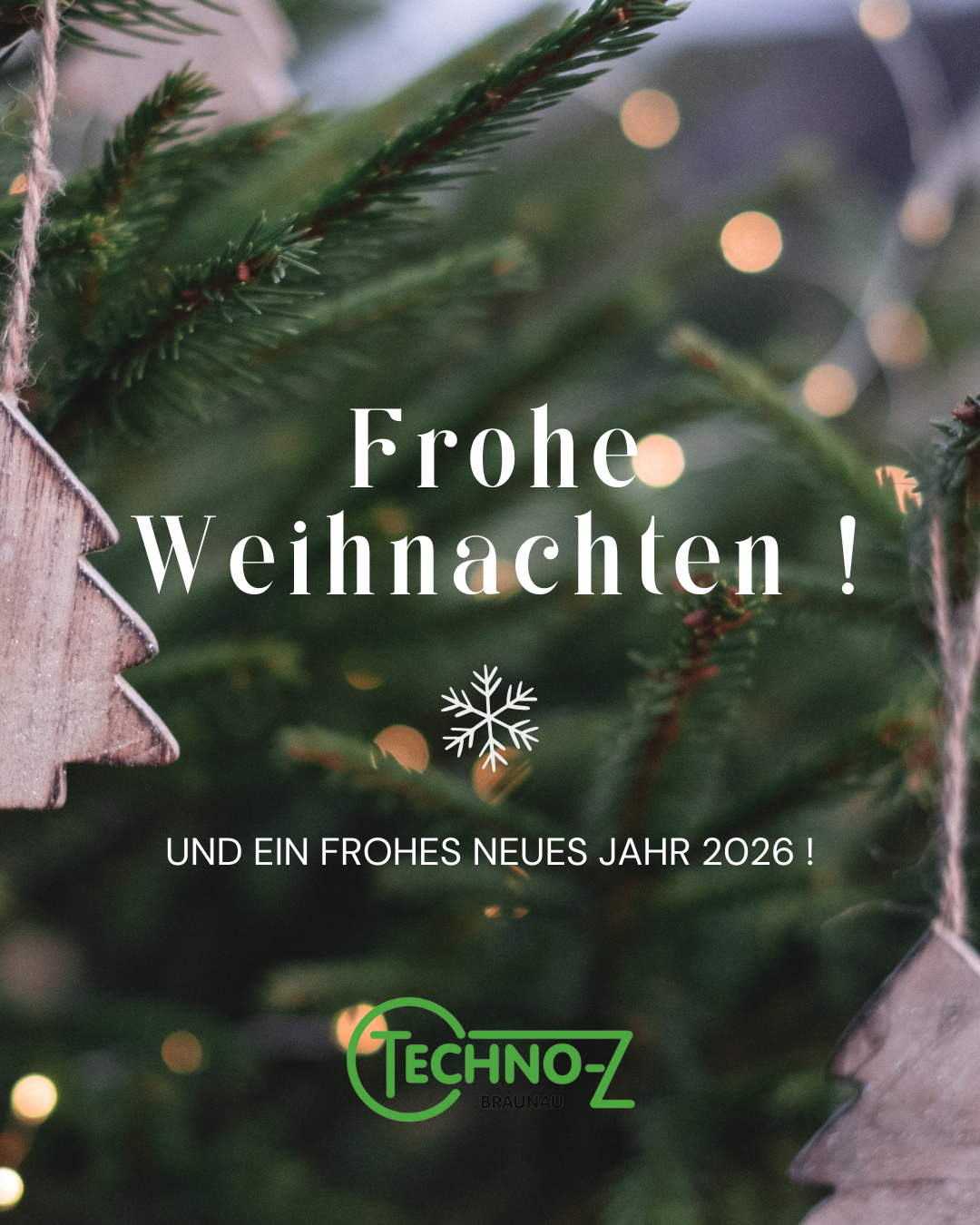 Techno-Z wünscht frohe Weihnachten und einen guten Start ins neue Jahr!